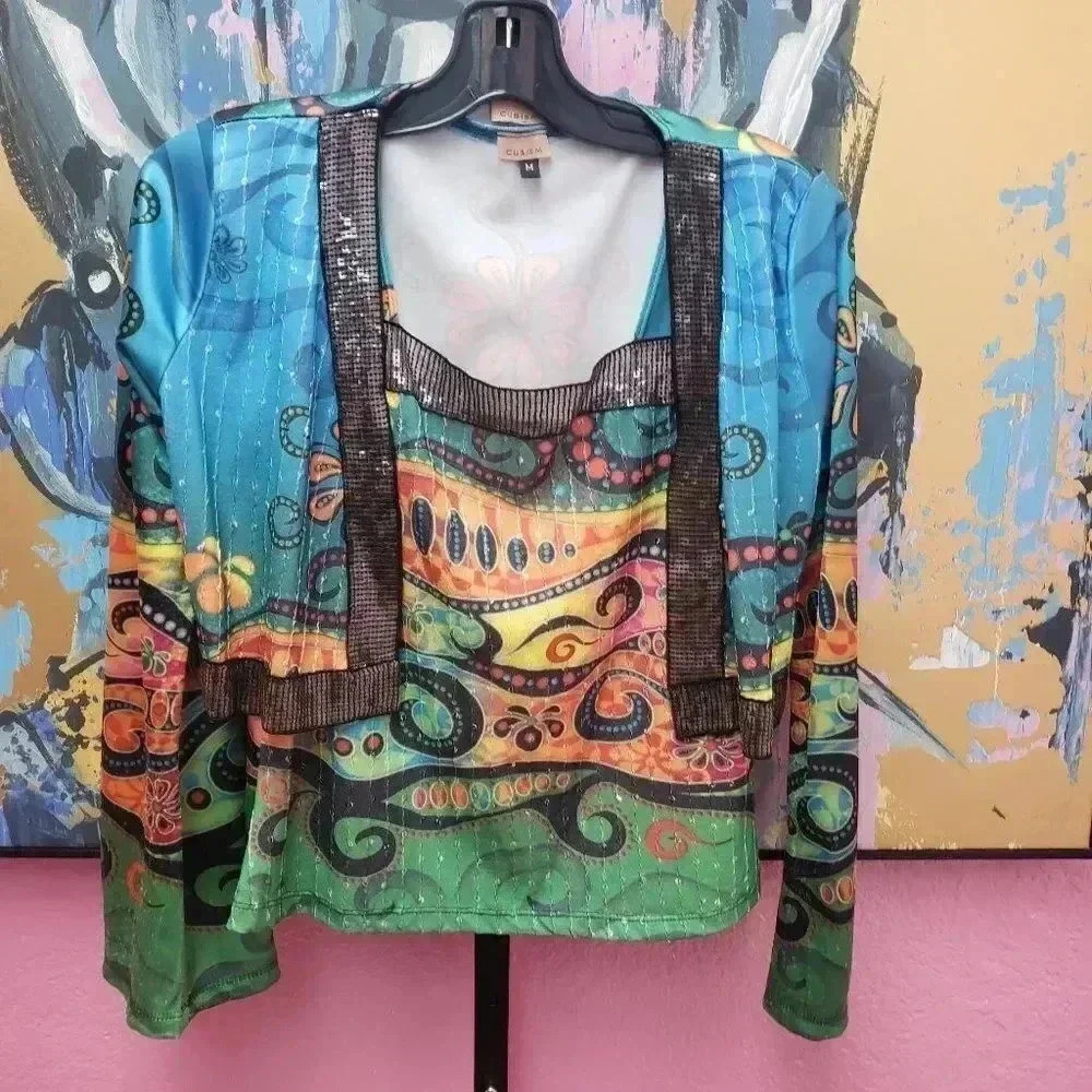 Cubism Tank and Jacket Set